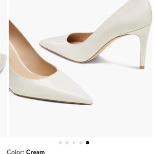 Stuart Weitzman Cream Pointed Toe Heels